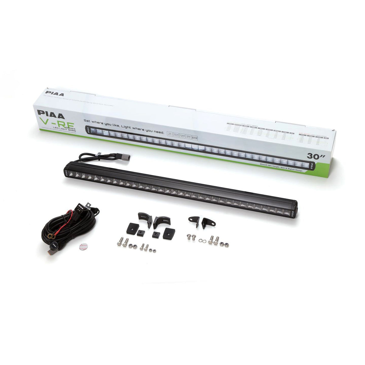 PIAA LED Light Bar V-RF30 Driving Beam 5800K, 12V, 165W 30"