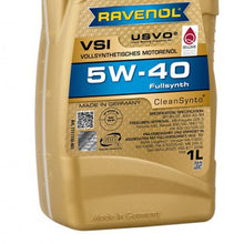 Load image into Gallery viewer, Ravenol Fully Synthetic Clean Synto USVO VSI 5W40 1 Liter
