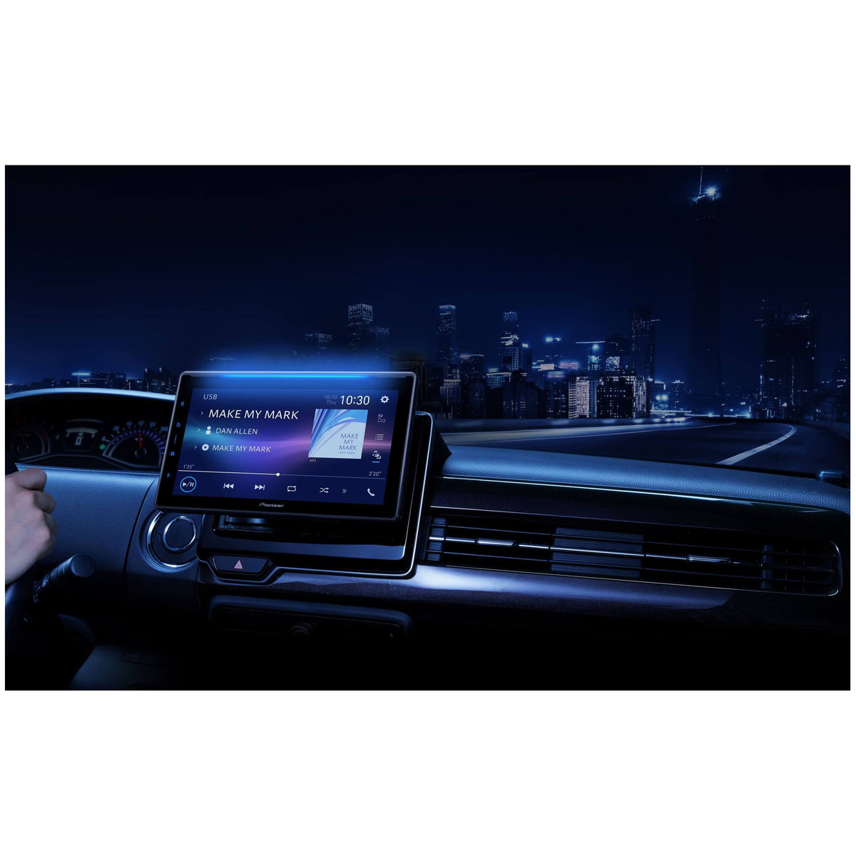 Pioneer 1DIN DMH-ZF9650BT AV Receiver with 10.1" Floating Capacitive Screen, WiFi, CarPlay/Android Auto & Weblink Hi-Res Audio
