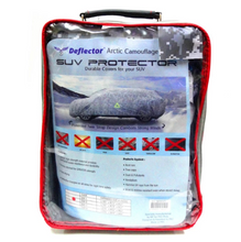 Load image into Gallery viewer, Deflector Water Resistant Car Cover Arctic Camouflage Fabric Hatchback Large

