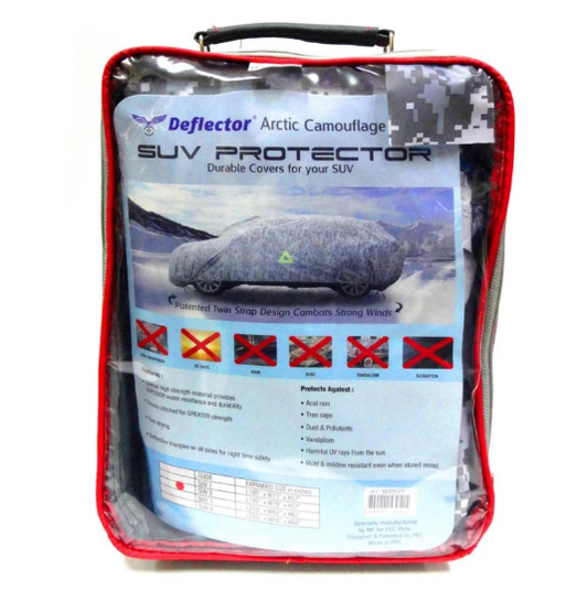 Deflector Water Resistant Car Cover Arctic Camouflage Fabric Sedan Large