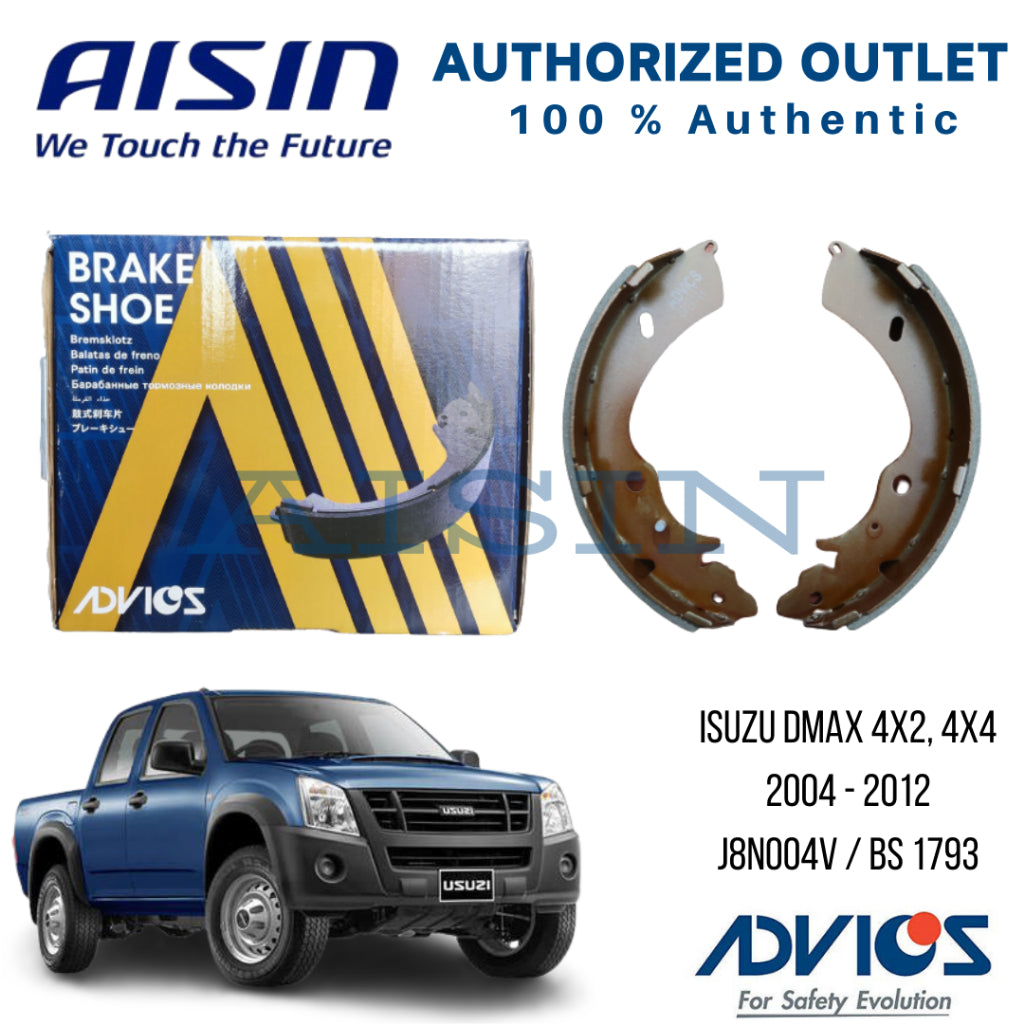 Advics Brake Shoe for Alterra, D-Max '03-'12