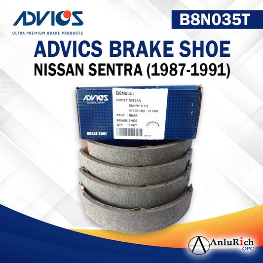 Advics Brake Shoe for Serena '91-'01, Sentra