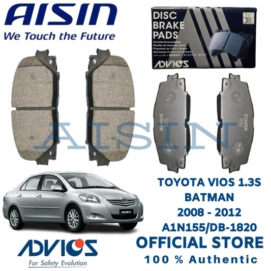 Advics Front Brake Pad T-Series for Toyota Vios, Yaris Batman 2008 - 2012