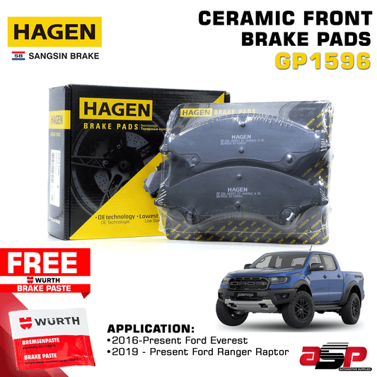 Hagen Front Brake Pad GP4430 for Ford Ranger 19'-up