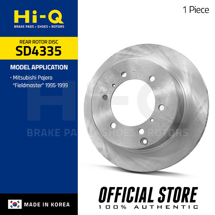 Hi-Q Rear Rotor Disc for Mitsubishi Pajero "Fieldmaster" (SD4335)