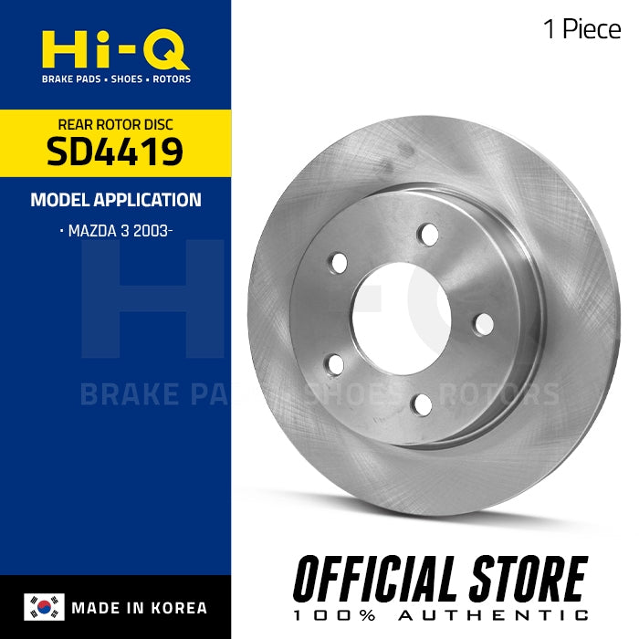 Hi-Q Rear Rotor Disc for Mazda 3 '03- (SD4419)
