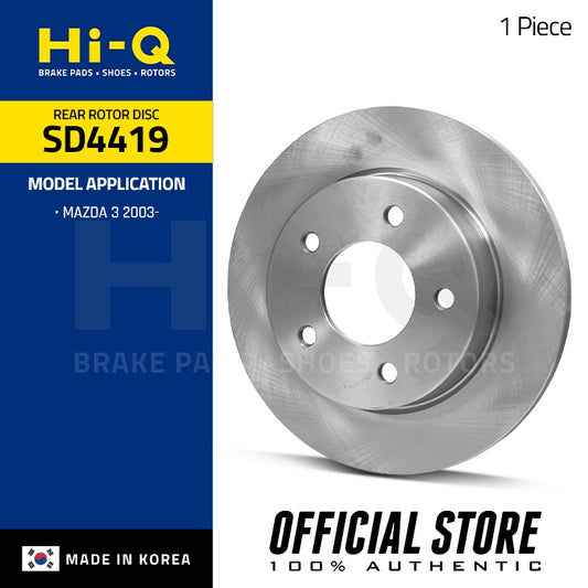 Hi-Q Rear Rotor Disc for Mazda 3 '03- (SD4419)