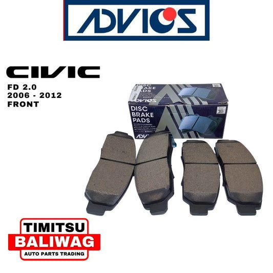 Advics Front Brake Pad T-Series for Honda Civic, Accord 2.4, 3.0 V6 2006 - 2012