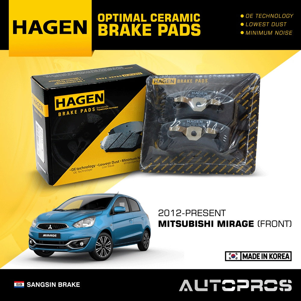 Hagen Front Brake Pad GP1593 for Mitsubishi Mirage '12-up