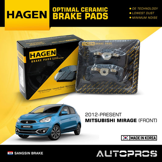 Hagen Front Brake Pad GP1593 for Mitsubishi Mirage '12-up