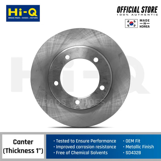 Hi-Q Front Rotor Disc for Mitsubishi Canter (Thickness 1") '98-04 (SD4328)