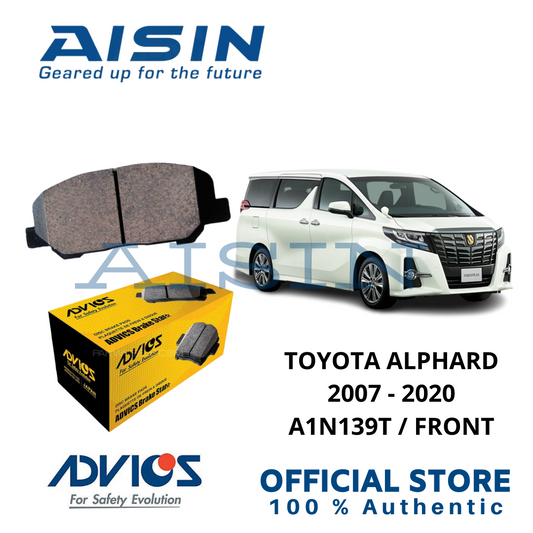 Advics Front Brake Pad T-Series for Toyota Previa, Alphard 2007 - 2013