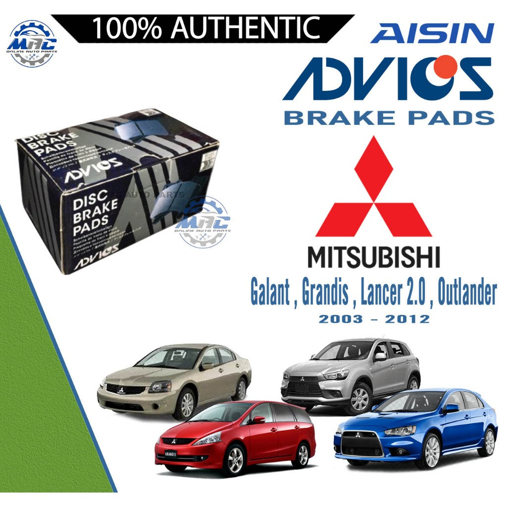 Advics Front Brake Pad T-Series for Mitsubishi Lancer 2003 - 2007