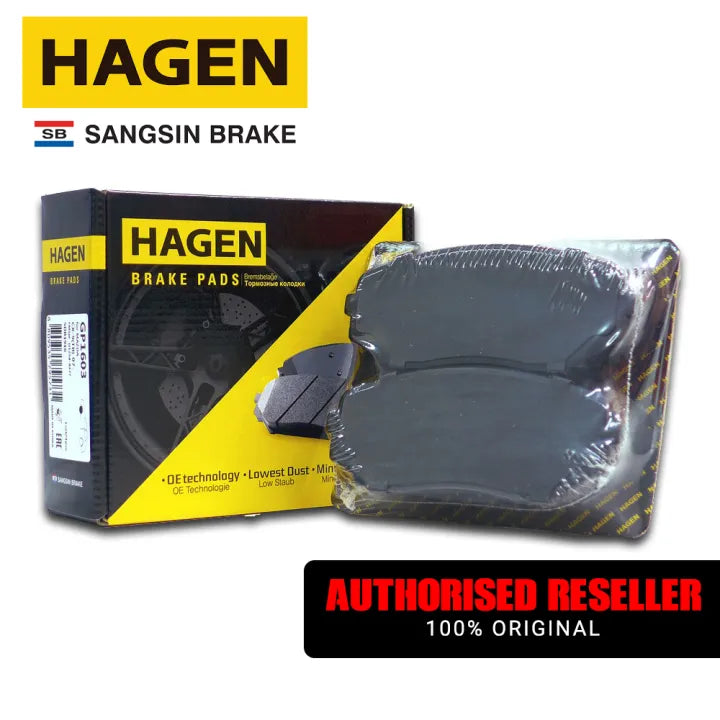 Hagen Front Brake Pad GP1603 for Mitsubishi Montero Sport/Challenger '16-up, Mazda CX-7, CX-9 '08-up