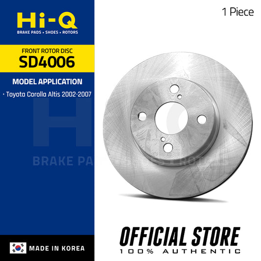 Hi-Q Rear Rotor Disc for Toyota Corolla Altis, Prius, Celica 07-14' (SD4060)