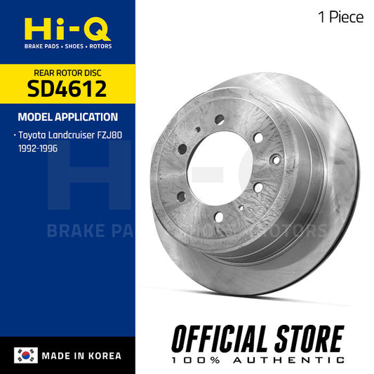 Hi-Q Rear Rotor Disc for Toyota Landcruiser FZJ80 (SD4612)